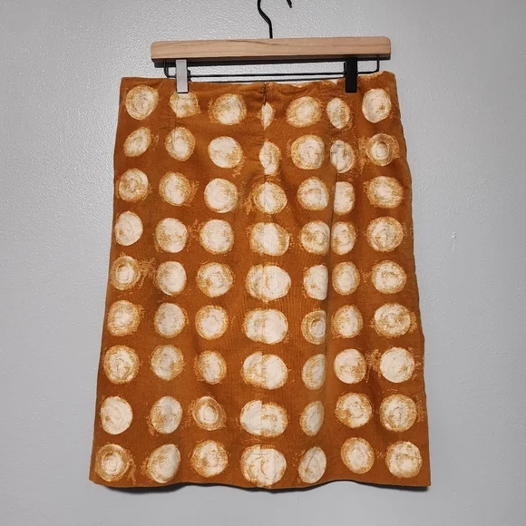 Maeve Orange and Cream Pencil Skirt - Picture 5 of 12